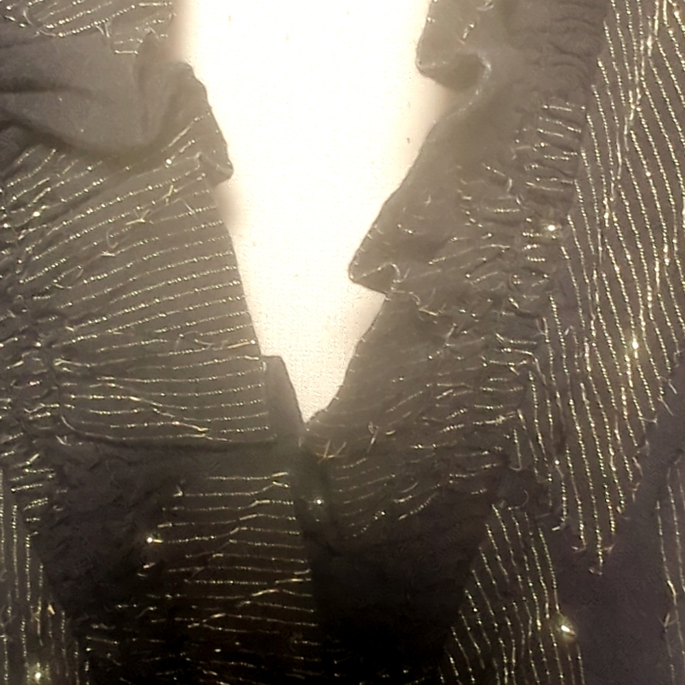 Chico's Black and Gold Blouse - Picture 4 of 7